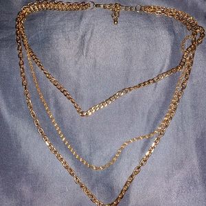 Layered gold necklace
